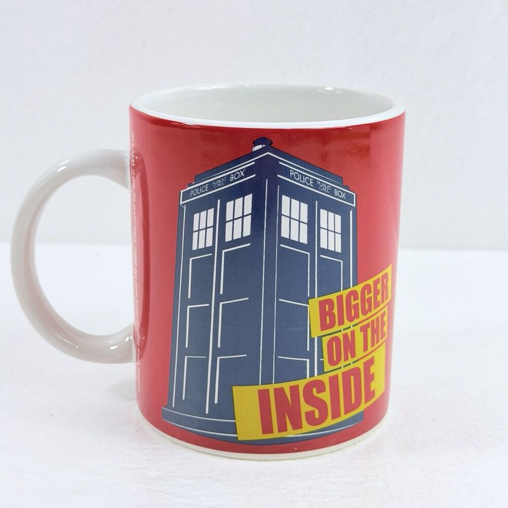 Doctor Who Tardis Ceramic Police Box Coffee Tea Mug Bigger On The Inside
